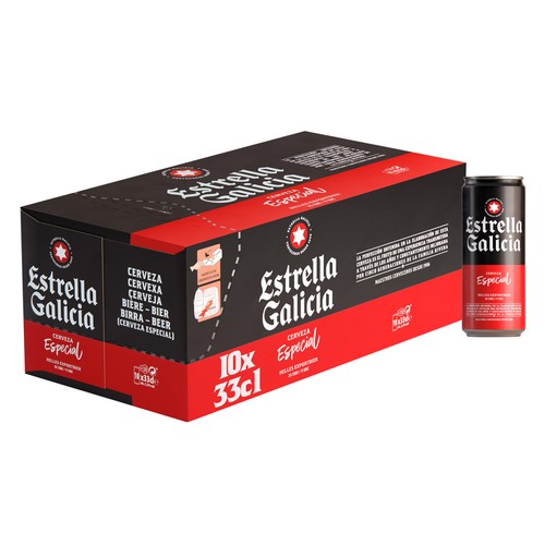 Cervezas ESTRELLA GALICIA ESPECIAL pack 10 uds. x 33 cl.