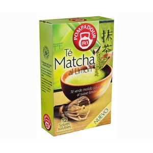 Té verde matcha al limón soluble 12 uds. 36 g.
