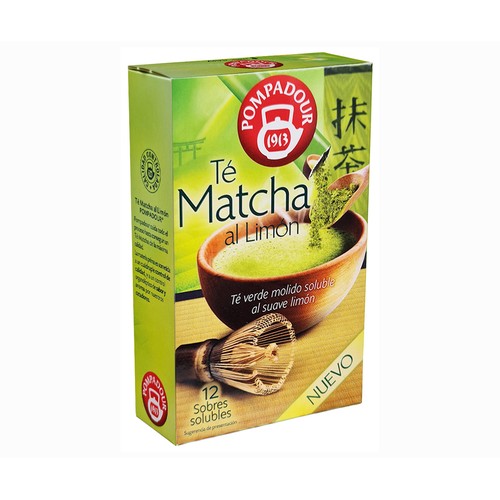 POMPADOUR Té verde matcha al limón soluble 12 uds. 36 g.