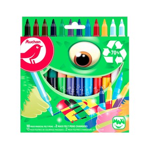 Imagen de Rotuladores Cambiacolores 12Uds Plástico Reciclado ALCAMPO