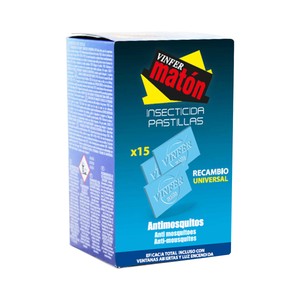 Recambio universal de insecticida (antimosquitos) en pastillas 15 uds.