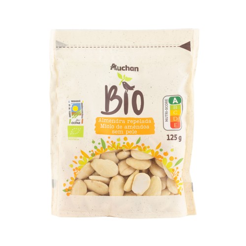 Almendras crudas repeladas ALCAMPO ECOLÓGICO 125 g.