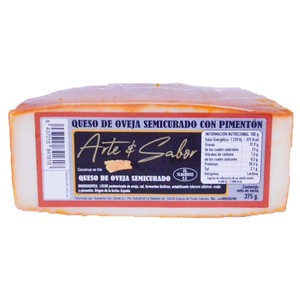 ARTE&SABOR Queso de oveja semicurado con pimentón 375 g.