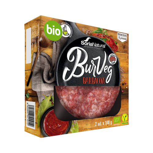 SORIA NATURAL Bio Burger vegetal con autentico sabor a carne 2 x 100 g.