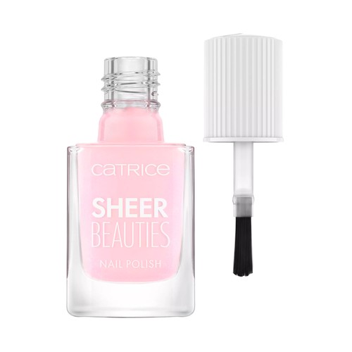 CATRICE Sheer beauties tono 040 Fluffy cotton candy Esmalte de uñas acabado semitransparente.
