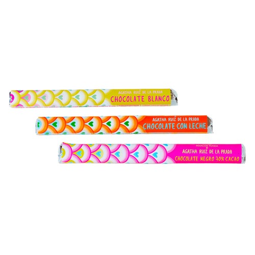 AGATHA RUIZ DE LA PRADA Chocolatina de chocolate negro 70 % 30 g.