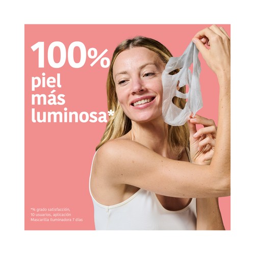 IROHA NATURE Mascarilla facial iluminadora e hidratante con vitamina C y ácido Hialurónico.