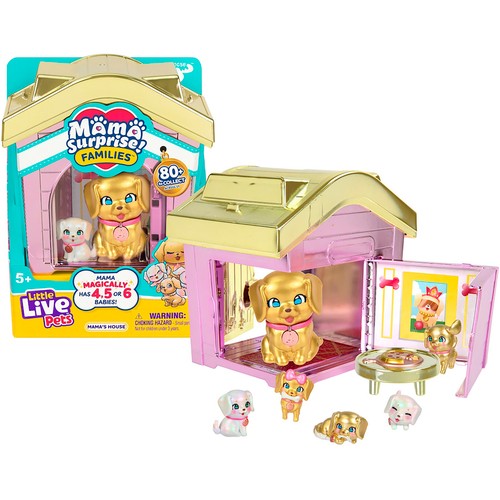 FIguras de mascostas con casa, mama surpries families, surtido de modelos, LITTLE LIVE PETS.