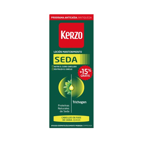 KERZO Seda Loción anti-caída, eficaz contra caida leve 175 ml.