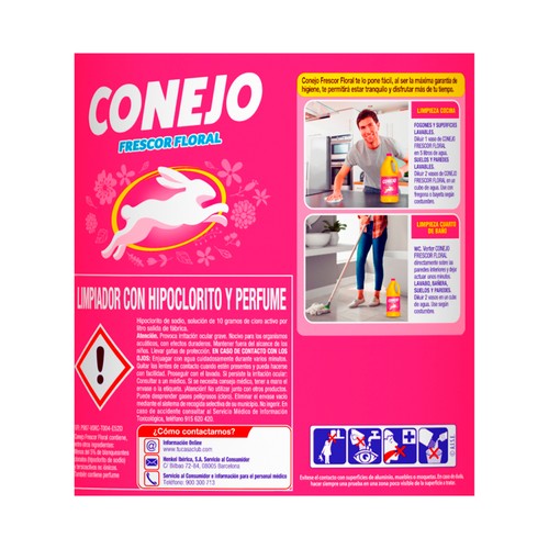 CONEJO Lejía floral amarilla 2 l.