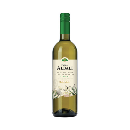 Vino blanco verdejo ecológico con IGP Vino de la Tierra de Castilla VIÑA ALBALI botella de 75 cl.