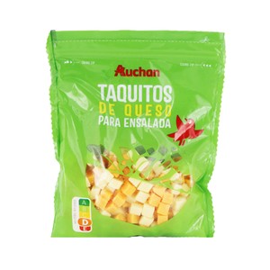 AUCHAN Queso para ensalada fresco en tacos 200 g. Producto Alcampo