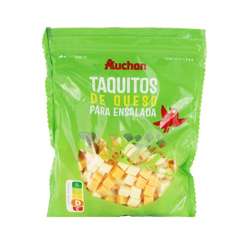 AUCHAN Queso para ensalada fresco en tacos 200 g. Producto Alcampo