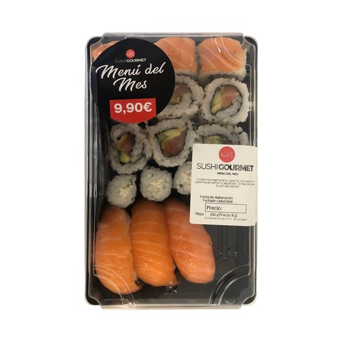 SUSHI GOURMET Menú del mes California, maki y sushi variados 15 uds. 360 g.