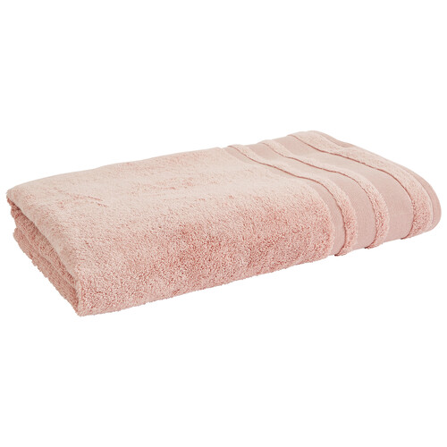 Toalla lisa de baño en color rosa, densidad de 650g/m², ACTUEL.
