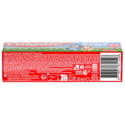 COLGATE Pasta de dientes infantil sabor fresa para niños de 0 a 5 años 50 ml.
