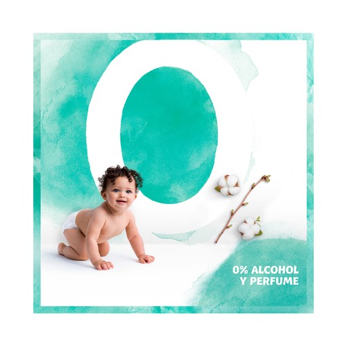 DODOT Toallitas húmedas para bebé con fibras 100% de origen vegetal DODOT Cuidado total aqua 3 x 48 uds.