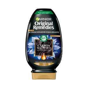 ORIGINAL REMEDIES Acondicionador equilibrante sin siliconas, para racies grasas y puntas secas ORIGINAL REMEDIES de Garnier 250 ml.