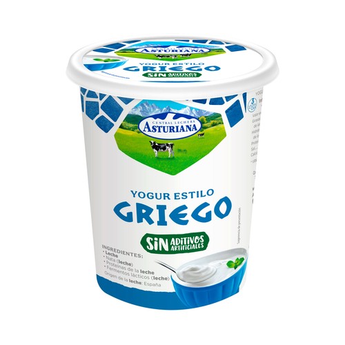 CENTRAL LECHERA ASTURIANA Yogur estilo griego, elaborado en 24 horas  Flor de Burgos 400 g.