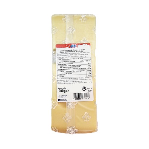 EMMI Queso aop suizo emmentaler 200 g.