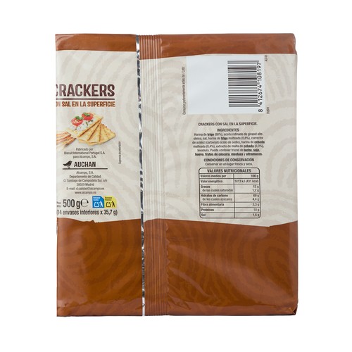 PRODUCTO ALCAMPO Crackers con sal 500 g