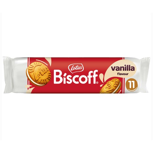 BISCOFF Galletas caramelizadas rellenas de vainilla 110 g.