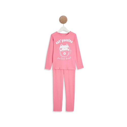 Pijama de algodón niña INEXTENSO, talla 8.