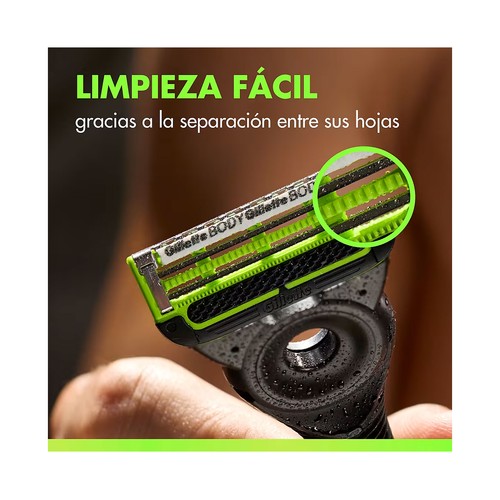 GILLETTE Labs body + intimate Maquinilla de depilación masculina + 4 cabezales.