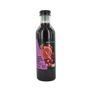 ALCAMPO GOURMET Zumo exprimido de uva roja, granada y grosella negra ALCAMPO GOURMET 750 ml.