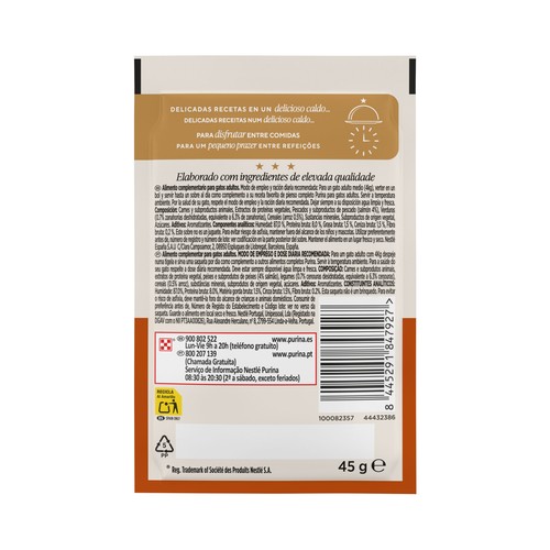 Alimento gato húmedo salmón 45g