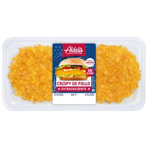 Hamburguesas de pollo con rebozado extracrujiente 4 x 60 g.