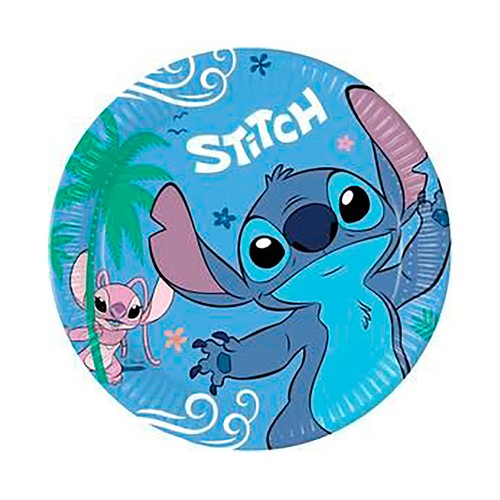 Set 8 platos 23cm papel FSC, STITCH Y ANGEL