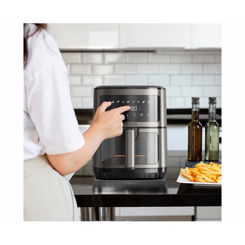 Freidora de aire 6,5L BLACK & DECKER BXAF2501E, 1600W, 8 programas, máx temperatura 200ºC