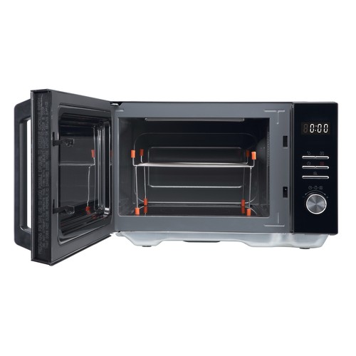 Microondas con grill sin plato QILIVE Q.6443, color color negro, capacidad 25L, potencia 800W, grill: 1000W.