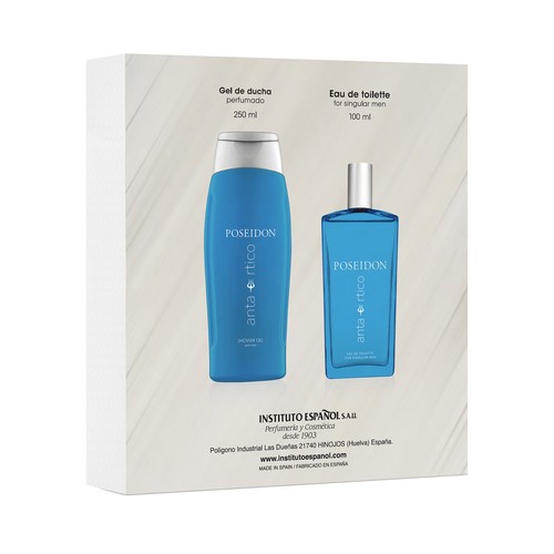 POSEIDON Antartico Estuche para hombre con colonia y gel.