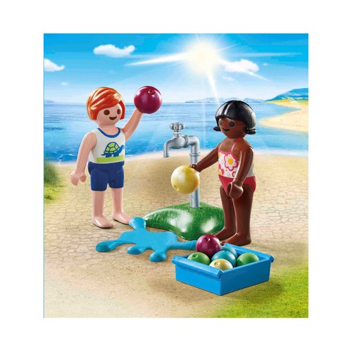PLAYMOBIL niños con globos de agua