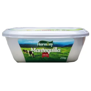 HARMONY Tarrina de mantequilla con sal 250 g.