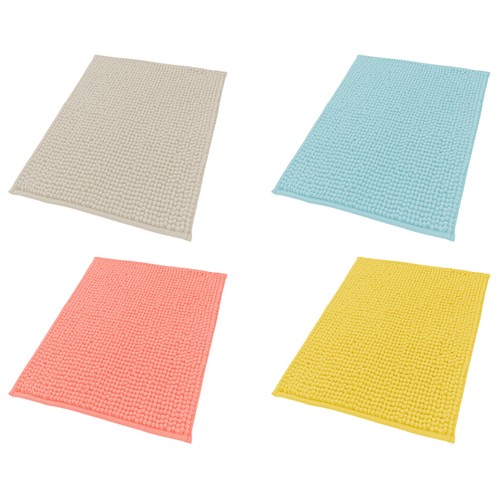 Alfombra baño chenilla 50x80cm 100% poliéster reciclado. ACTUEL