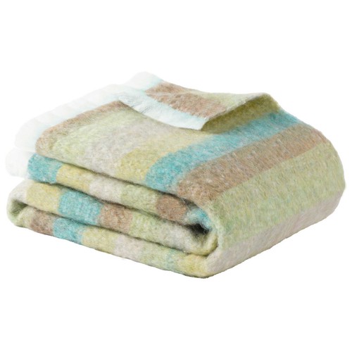 Plaid 125x150 efecto mohair, diseño Brumes Vegetales para sofá. ACTUEL