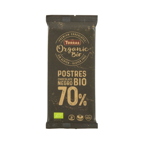 Chocolate para postres 70% cacao Bio TORRAS 200 g.