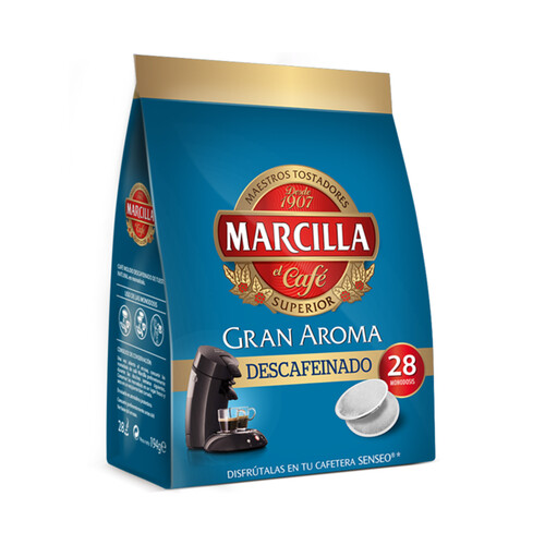 Café descafeinado en cápsulas SENSEO de MARCILLA 28 uds.