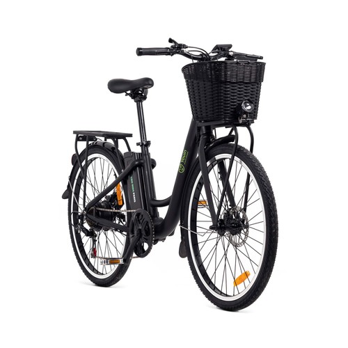 Bicicleta eléctrica YOUIN You-Ride Paris, color negro, 250W, 6 velocidades, ruedas 26”, autonomía 35km..