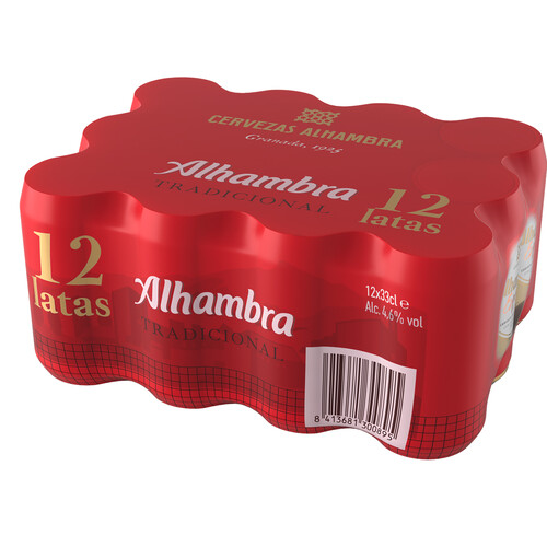 ALHAMBRA Tradicional Cerveza pack 12 latas x 33 cl.