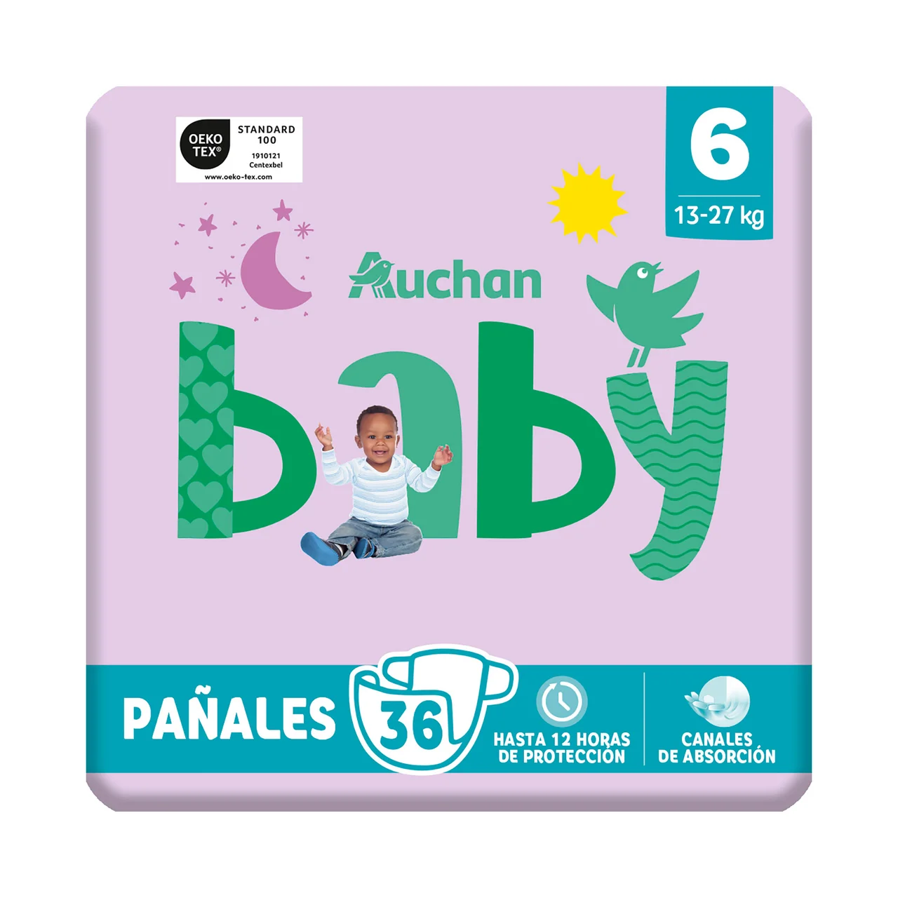 PRODUCTO ALCAMPO Baby Pañales talla 6 (13-27 kg) 36 uds.