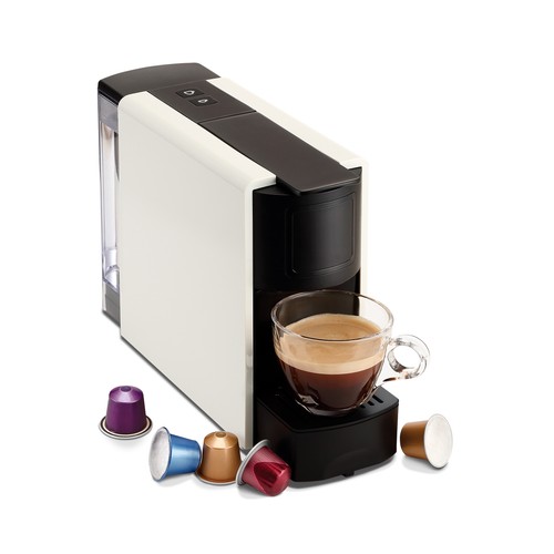 Cafetera compatible con cápsulas Nespresso QILIVE Q5574, color crema, presión 20bar.