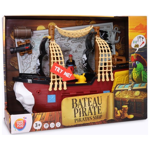 Barco Pirata con Dunciones sonidos y luces +3 Años ONE, TWO FUN