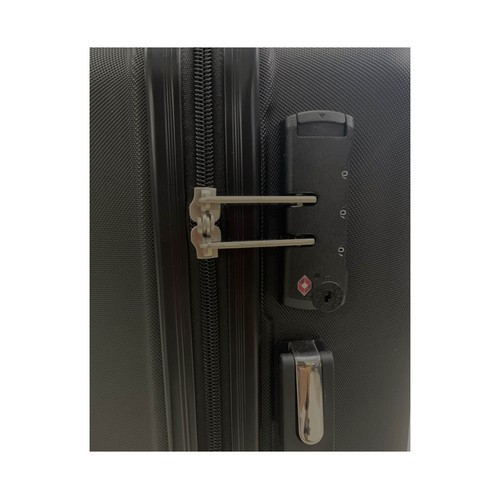 Maleta mediana con cierre de código de 65 cm, color negro, 8 ruedas, AIRPORT ALCAMPO.