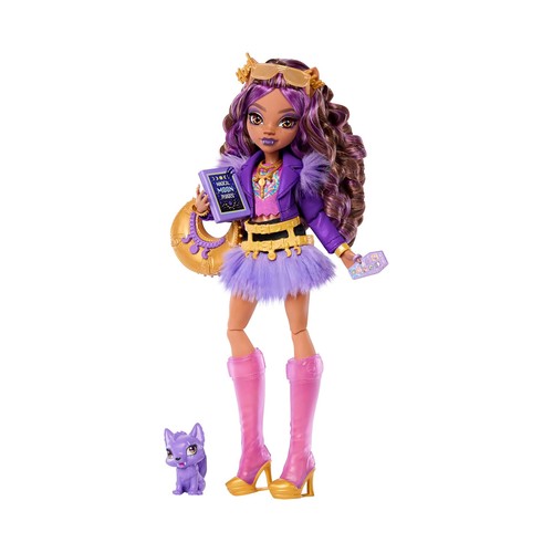 Clawdeen wolf muñeca con accesorios. MONSTER HIGH