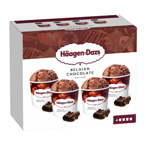 Imagen de HÄAGEN-DAZS Chocolate collection Mini tarrinas de helado de diferentes chocolates 4 x 95 ml.