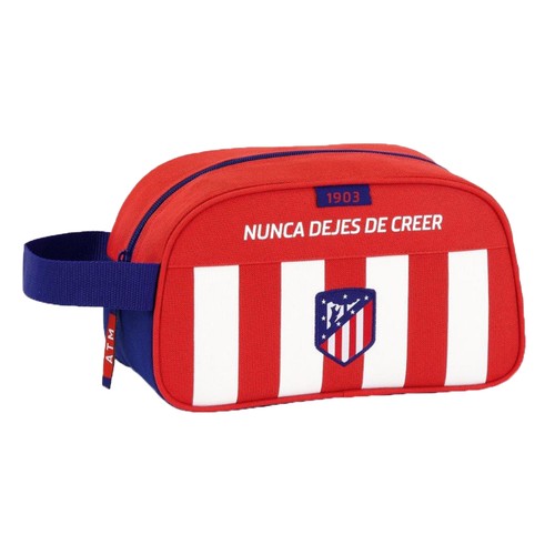 ATLÉTICO DE MADRID Neceser con cierre de cremallera y diseño futbolero.